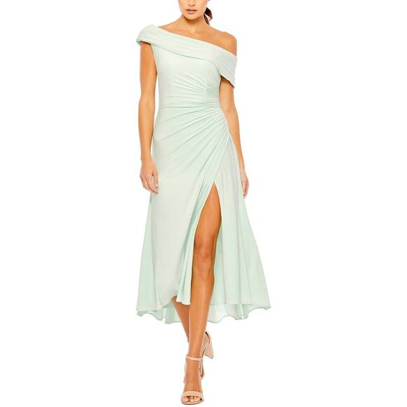 Mac Duggal Womens  Ruched Midi Dress - Picture 1 of 2